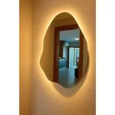 Espelho Organico Decorativo Com Led Moderno Luxo 90x75cm