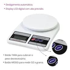 Balança Digital Cozinha De alimentos Alta Precisão 0g a 10kg