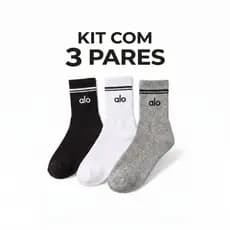 Kit 3 Pares de Meias Para Academia Fitness Algodão Premium Unissex