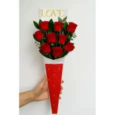 Botão Cone New Love vermelho 12cm x 3cm x 50cm 20 unidade
