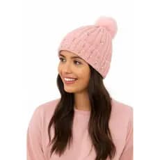 Touca feminina Elegância pérola forrada Inverno outono