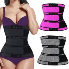 Cinta Modeladora INVISÍVEL Faixa Cintura Queima Gordura Preta Wrap Waist Trainer Tape
