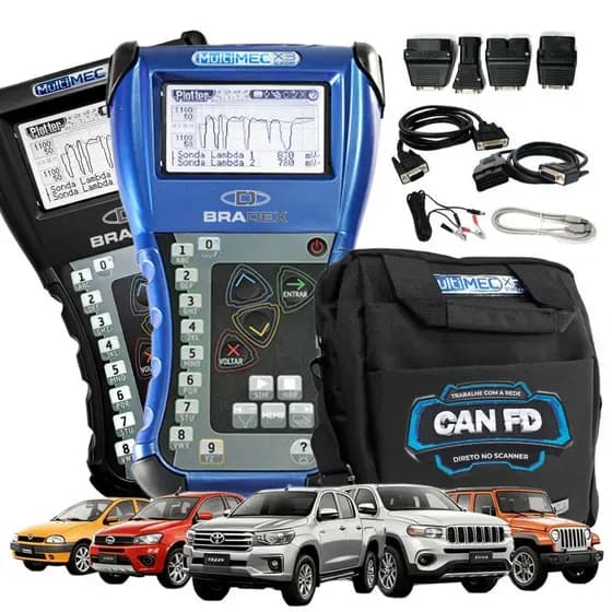 Scanner Automotivo Multimecx3 Portátil Multi Mec Diagnostico Otto Diesel Injeção ABS Original Protocolo Can