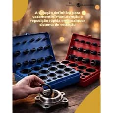 2 Kit Anéis Vedação Oring Milímetro e polegada 810 Peças 120 medidas caixa estojo maleta jogo Misto