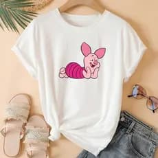 Blusa T-shirt Leitão Pooh Camiseta Fofa