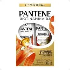 KIT PANTENE BIOTINAMINA B3 ANTIQUEDA E NUTRIÇÃO SH 300ML + COND 150ML