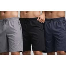 Kit 3 Bermudas Dry Fit  Casual Academia e Treinamento poliamida
