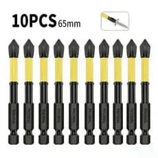 Kit com 10 Pontas Phillips PH2 em Aço Imantadas, para Parafusadeira  Furadeira