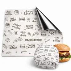 Papel Acoplado Anti Gordura Delivery 30x38 Escolha seu Kit