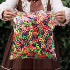 40 Peças Faixas De Cabelo Elásticas Fofas Para Meninas Mini Tiara De Nylon Colorida Acessórios De Rabo De Cavalo