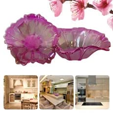 Centro De Mesa Flor Bicolor Acrílico Decoração Fruteira Sala Linha Premium