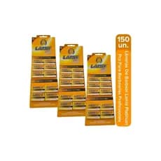 KIT 3 Cartelas De Lâminas Lamix Duplo Fio Platinum Pro 150 Un