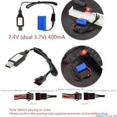 zwinz1aa 7 4V 3 7V Carregador SM-4P Li-ion Elétrico Brinquedos Carro USB