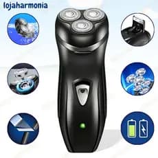 Máquina De Barbear Masculina Recarregável 220V 4D 3 Cabeças | TDU 220V Homens Elétrico Barbeador De Barba De Cabeça