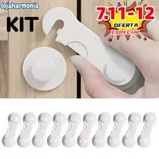 Kit 10/20 Travas Para Gaveta Porta Armário Segurança Bebê - Opção de cores