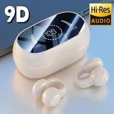 Fone de ouvido de condução óssea com clipe de ouvido sem fio, Fone de Ouvido Bluetooth sem fio LED Display Inteligente L