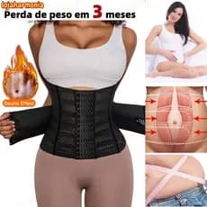 Espartilho Modelador De Cintura Desossado Em Aço – Ampulheta Extrema 7 Cinchers De Emagrecimento Desossad-LJ