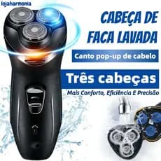 Barbeador Elétrico Homens Prova d'água Recarregável De Três Cabeças Maquina Shaver Depilador Barba Cabeça Aparador LJ