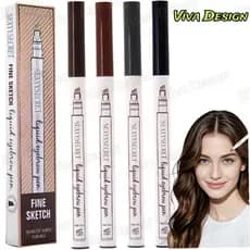 KIT3 Caneta de sobrancelha Henna Microblading Fio a Fio À Prova D'Água Lápis com 4 Pontas