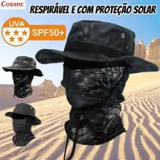 Boonie Chapéu Balaclava Terno Dobrável Macio Proteção Solar Boné De Pesca Respirável Pescador Caça Ao Ar Livre Amplo-CO