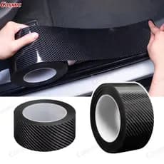 Adesivo 3D De Fibra De Carbono Carro Moto Protetora Porta Espelho Anti -CO