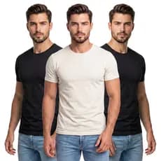 KIT 2 Camiseta Masculina Premium Tradicional com Elastano