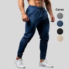 Calça Tactel Masculina Esportiva com Elástico na Cintura  Ideal para Academia e Lazer