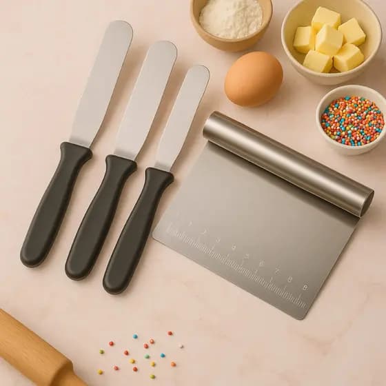 Kit 4 Espátulas confeitaria bolos decorados PROFISSIONAL
