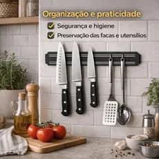 Barra Magnética Para Facas Suporte Imantado De Parede Porta Facas Cozinha Organizador Utensílios