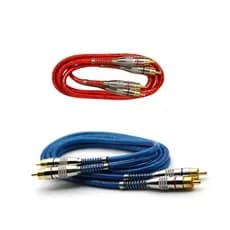 Cabo RCA Blindado Profissional 1m 5mm Plug de Metal