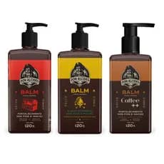 Kit 3x Balm Para Barba Lemon  Barba Negra Coffee Don Alcides