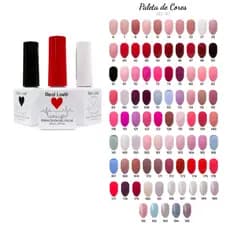 kit esmaltes em Gel Led/Uv 8ml linha light diversas cores sem repetição- Real Love coração
