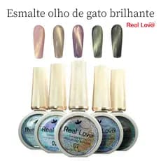 Esmalte em Gel Magnéticos Olho de Gato Brilhante 10ml - Real Love