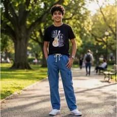 Calça Cargo Jeans  Unissex Menina / Menino  Infantil Juvenil do 2 ao 16