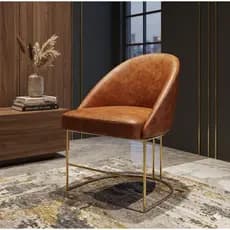 kit Cadeiras Lua Luxo Com Base Organica Veludo C/Courino Sala Estar Luxo Jantar Escritório