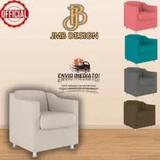 Poltrona LINHA ALTA em Suede Grafite para Recepção Quarto  Sala e Clínicas  JMB DESING