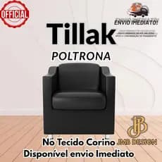 Poltrona Decorativa tillak COURINO CORO Para Barbearia Salão De Beleza Recepção Cores Pés Cromados