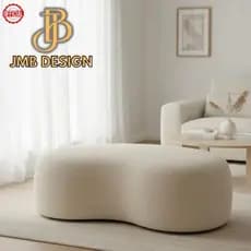 Puff Curvilíneo Selene Organico De 89cm O PUFF Redefine o Conceito De Conforto Desing  Moderno JMB