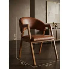 Cadeira Luxo Retro ISAH Para Sala De Jantar Corino JMB DESIGN