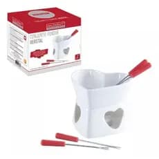 Aparelho Fondue 7 Peças De Cerâmica Coração  320ml