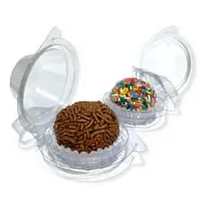 10~100un EMBALAGEM INDIVIDUAL PARA BRIGADEIRO/DOCES TRANSPARENTE