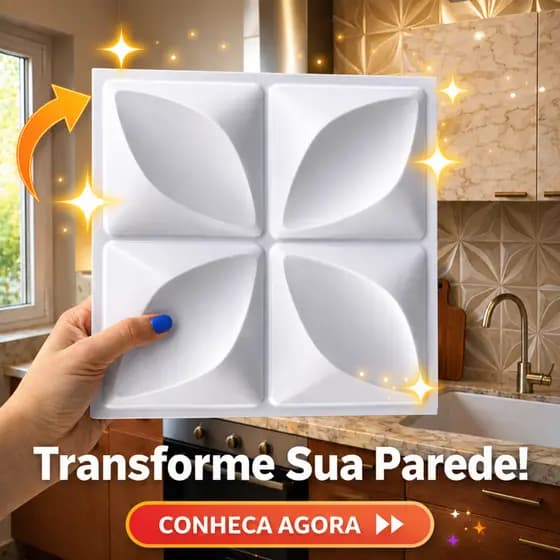 Kit Até 100 Placas PVC 3D Decoração Sala Quarto Cozinha Penteadeira 25x25CM Adesiva Envio Imediato