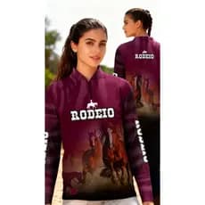 Camisa Agro Feminina Rodeio Br  A Força do Agro com Proteção Solar UV