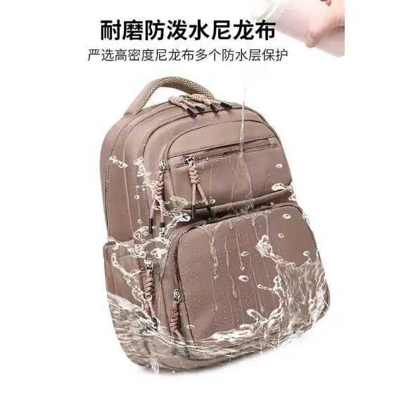 Mochila Feminina Escolar Passeio Coreano Grande Capacidade Com  Corda