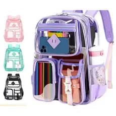 Mochila De PVC Transparente À Prova D'água Bolsa De Armazenamento De Grande Capacidade Estudante Viagem