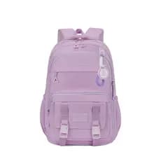 Mochila Feminina Escolar Passeio Coreano Grande Capacidade Com Pingente de Corda