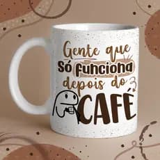 Caneca Flork - Gente que só funciona depois do café - em Cerâmica 325ml