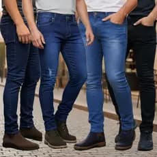 Calça Jeans Masculina Kit Com 4 Slim Fit Premium Lycra monte seu kit como desejar
