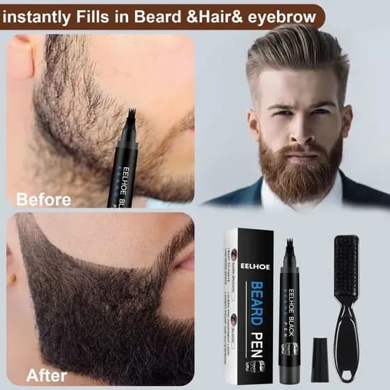 Caneta Barba Preenchimento Caneta de Enchimento Para Barba à prova d'água Reparação da forma da barba masculina