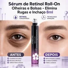 Sérum de Retinol Roll-On Olheiras e Bolsas - Elimina Rugas e Inchaço 8ml